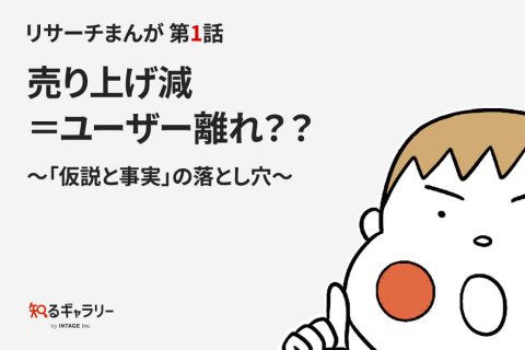 リサーチまんが 第1話 売り上げ減＝ユーザー離れ？？～「仮説と事実」の落とし穴～