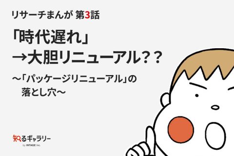 リサーチまんが 第3話 「時代遅れ」→大胆リニューアル？？～「パッケージリニューアル」の落とし穴～