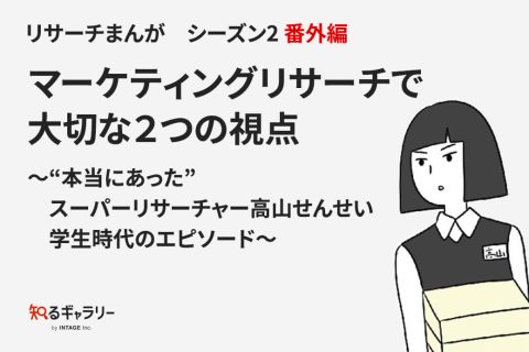 リサーチまんが 番外編 マーケティングリサーチで大切な２つの視点～“本当にあった”スーパーリサーチャー高山せんせい学生時代のエピソード～