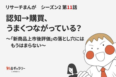 リサーチまんがシーズン2 第11話 認知→購買、うまくつながっている？～「新商品上市後評価」の落とし穴にはもうはまらない～