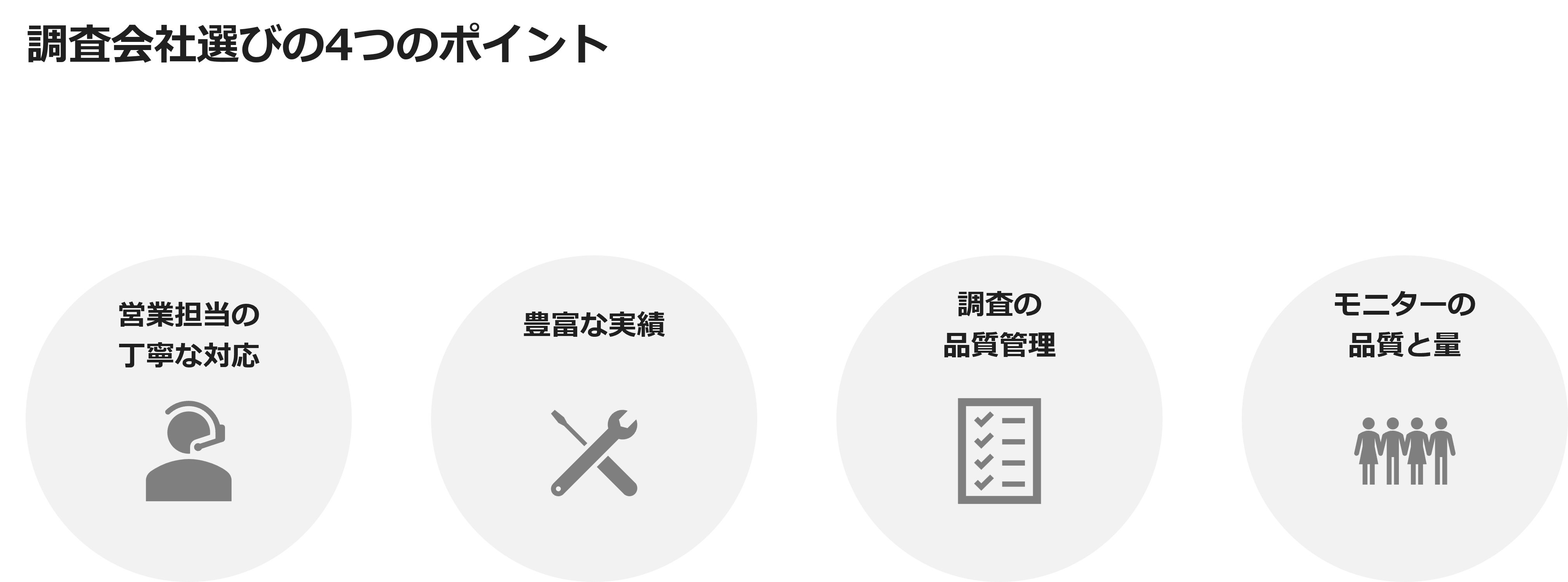 調査会社選びの4つのポイント